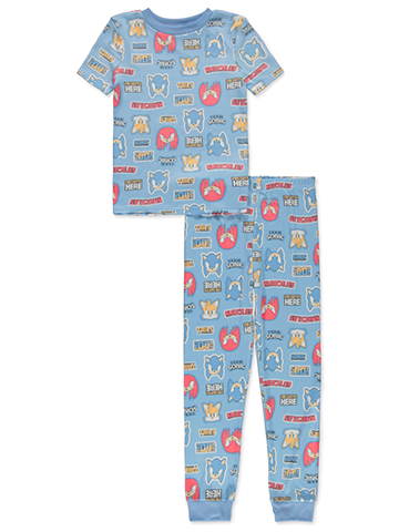 Sonic The Hedgehog Boys' 2-Piece Knuckles Tails Pajamas Set - CookiesKids.com