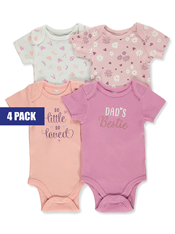 Koala Baby Baby Girls' 4-Pack Bodysuits - CookiesKids.com