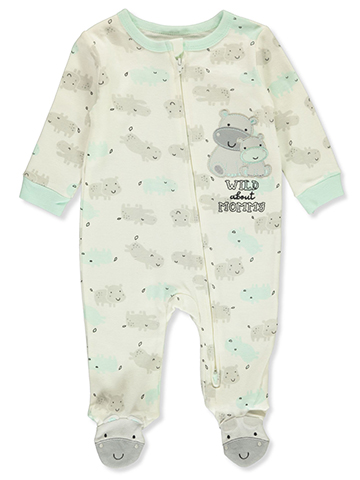 Koala Baby Baby Girls' Hippo Footed Coveralls - CookiesKids.com