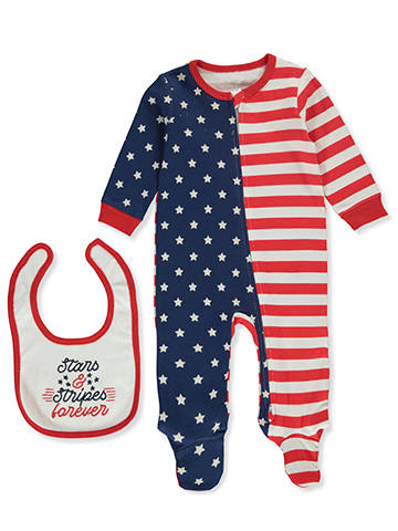Koala Baby Baby Boys' 2-Piece Americana Bib Coveralls Set - CookiesKids.com