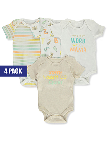 Koala Baby Baby Boys' 4-Pack Snuggle Bodysuits Set - CookiesKids.com
