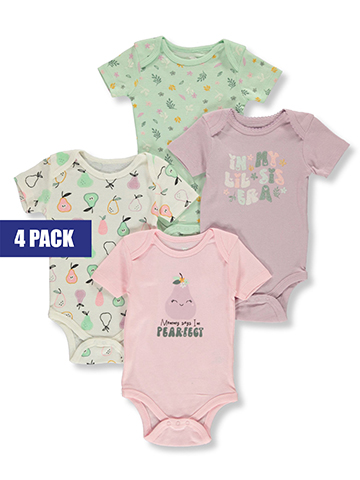 Koala Baby Baby Girls' 4-Pack Perfect Bodysuits - CookiesKids.com