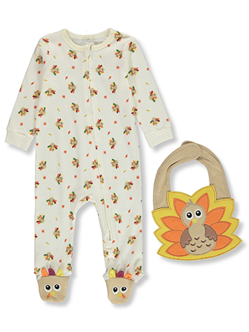 Koala Baby Baby Unisex Thanksgiving Turkey Bodysuit & Bib Set - CookiesKids.com