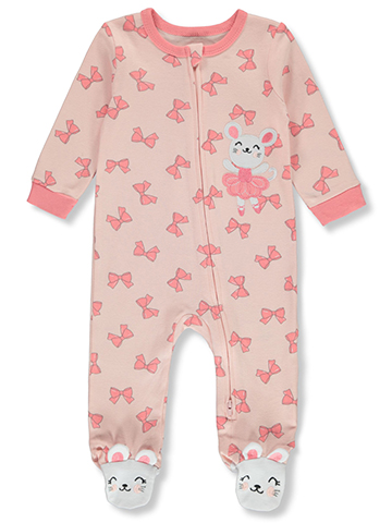 Koala Baby Baby Girls' Bow Footed Coveralls - CookiesKids.com