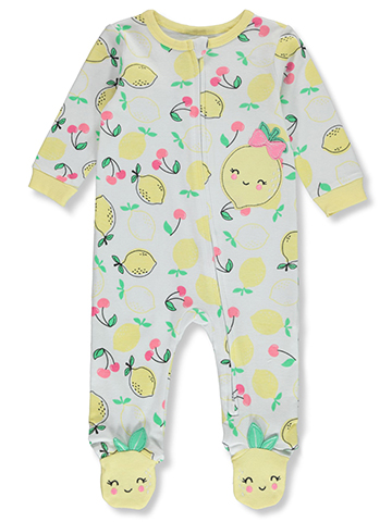 Koala Baby Baby Girls' Lemon Footed Coveralls - CookiesKids.com