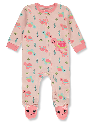 Koala Baby Baby Girls' Turtle Footed Coveralls - CookiesKids.com