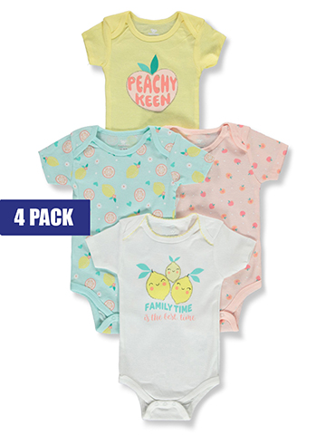 Koala Baby Baby Girls' 4-Pack Peach Bodysuits - CookiesKids.com