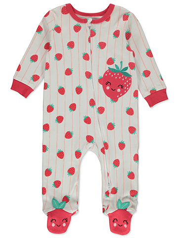 Koala Baby Baby Girls' Strawberry Footed Coveralls - CookiesKids.com