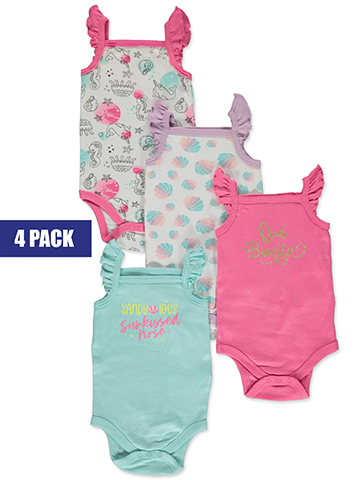 Koala Baby Baby Girls' 4-Pack Sleeveless Bodysuits - CookiesKids.com