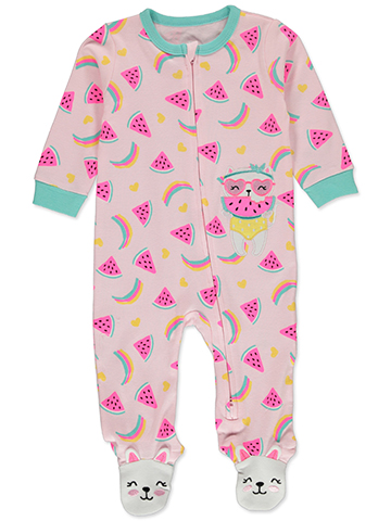 Koala Baby Baby Girls' Watermelon Footed Coveralls - CookiesKids.com