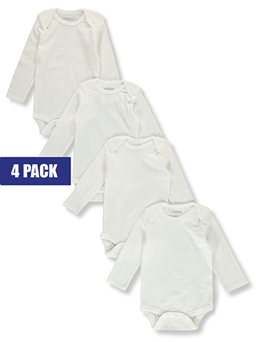 Mighty Goods Baby Unisex 4-Pack Long-Sleeve Oeko-Tex Bodysuits - CookiesKids.com