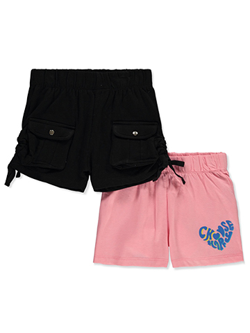 Pink Velvet Girls' 2-Pack Cargo Cinch Shorts - CookiesKids.com