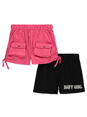 Pink Velvet Girls' 2-Pack Cargo Cinch Shorts - CookiesKids.com