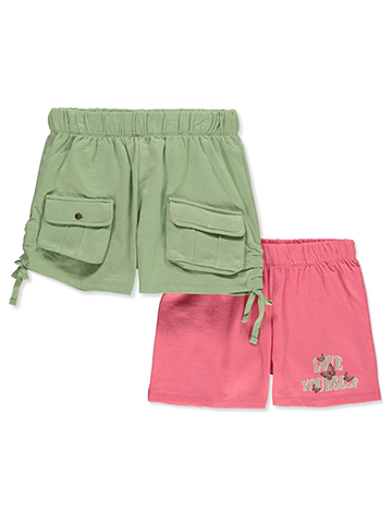 Pink Velvet Girls' 2-Pack Cargo Cinch Shorts - CookiesKids.com