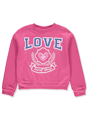 Pink Velvet Girls' Love Fleece Sweatshirt - CookiesKids.com