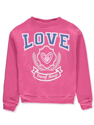 Pink Velvet Girls' Love Fleece Sweatshirt - CookiesKids.com