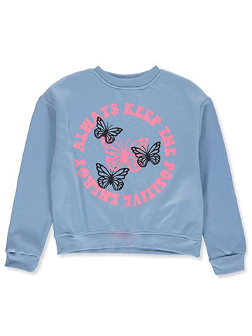 Pink Velvet Girls' Love Butterfly Sweatshirt - CookiesKids.com