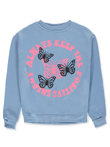 Pink Velvet Girls' Love Butterfly Sweatshirt - CookiesKids.com