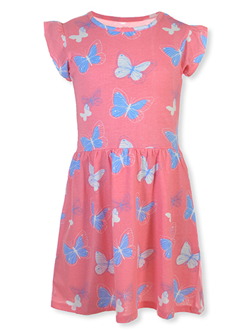 Pink Velvet Girls' Butterfly Dress - CookiesKids.com
