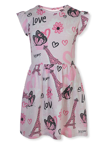 Pink Velvet Girls' Butterfly Dress - CookiesKids.com
