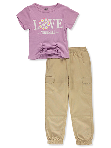 Pink Velvet Girls' 2-Piece Pants Set Outfit - CookiesKids.com