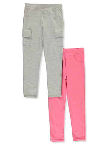 Pink Velvet Girls' 2-Pack French Terry Jeggings - CookiesKids.com