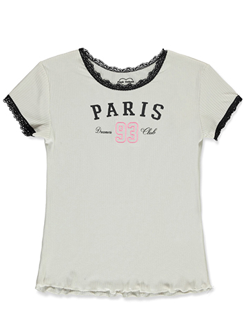 Pink Velvet Girls' Ribbed Daisy T-Shirt - CookiesKids.com