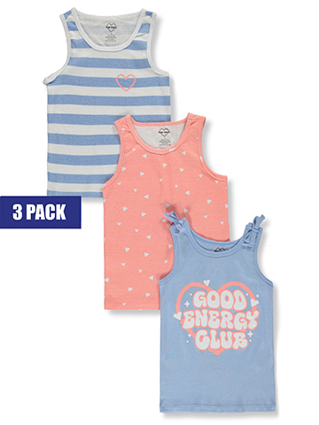 Pink Velvet Girls' 3-Pack Energy Tank Tops - CookiesKids.com