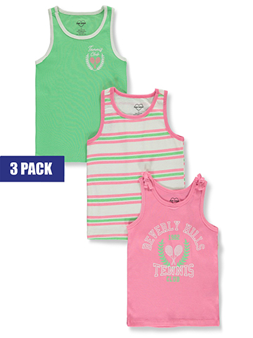 Pink Velvet Girls' 3-Pack Tennis Tank Tops - CookiesKids.com