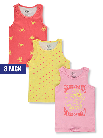Pink Velvet Girls' 3-Pack Sunshine Tank Tops - CookiesKids.com