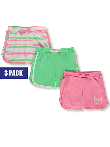 Pink Velvet Girls' 3-Pack Stripe Shorts - CookiesKids.com