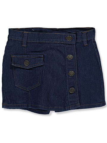 Pink Velvet Girls' Denim Skorts - CookiesKids.com