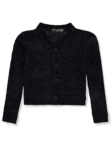 Pink Velvet Girls' Chenille Cardigan Sweater - CookiesKids.com