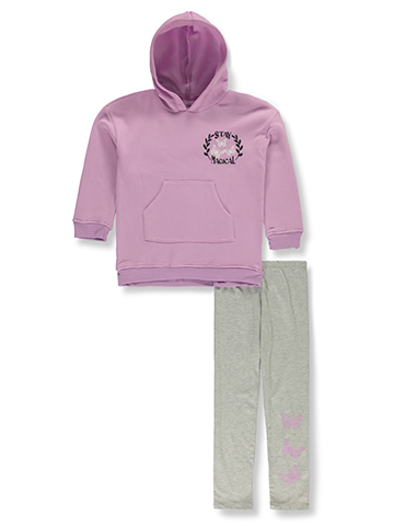 Pink Velvet Girls' 2-Piece Leggings Set Outfit - CookiesKids.com