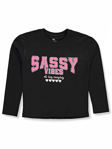Pink Velvet Girls' Sassy Long Sleeve T-Shirt - CookiesKids.com