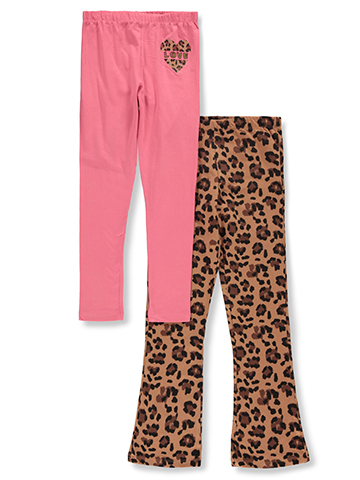 Pink Velvet Girls' 2-Pack Leopard Leggings - CookiesKids.com