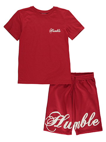 LR Scoop Boys' 2-Piece Humble Shorts Set Outfit - CookiesKids.com