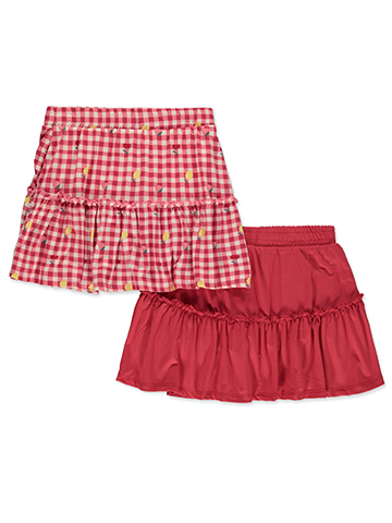 Pink Velvet Girls' 2-Pack Tiered Skorts - CookiesKids.com