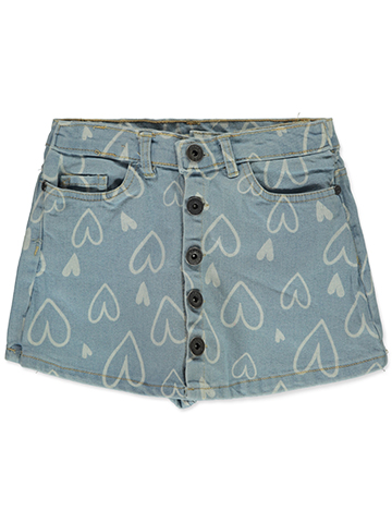 Pink Velvet Girls' Hearts Skorts - CookiesKids.com