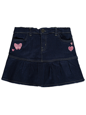 Pink Velvet Girls' Denim Skorts - CookiesKids.com