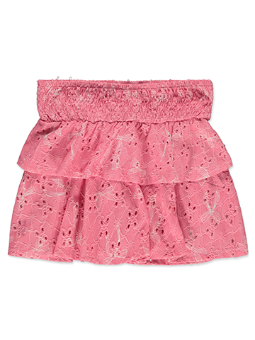 Pink Velvet Girls' Eyelet Skorts - CookiesKids.com
