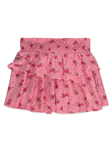 Pink Velvet Girls' Eyelet Skorts - CookiesKids.com