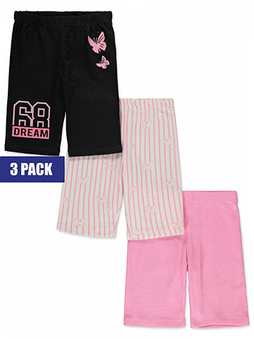Pink Velvet Girls' 3-Pack Bike Shorts - CookiesKids.com