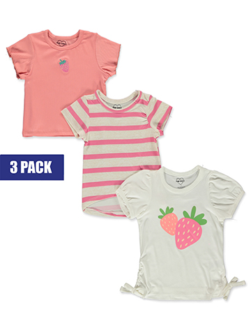 Pink Velvet Girls' 3-Pack T-Shirts - CookiesKids.com