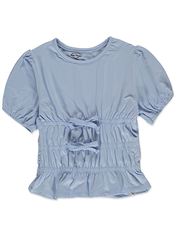 Pink Velvet Girls' Peasant Top - CookiesKids.com