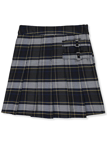 French Toast Big Girls' “Buckled” Plaid Scooter Skirt (Sizes 7 – 20) - CookiesKids.com