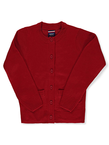 French Toast Girls’ “Crewneck & Welt Pocket” Cardigan (Sizes 4 – 20) - CookiesKids.com