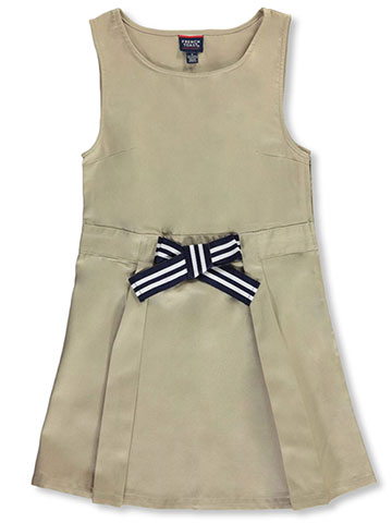French Toast Girls’ Bow Front A-Line Jumper - CookiesKids.com