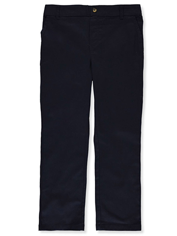 French Toast Girls' Plus Size Straight Twill Pull-On Pants - CookiesKids.com