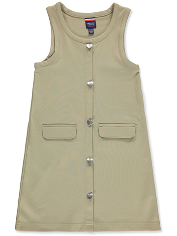 French Toast Girls' Heart Button Jumper - CookiesKids.com